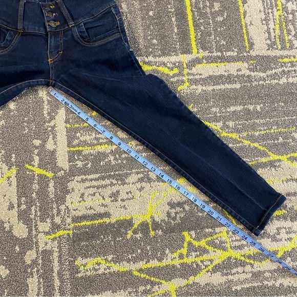 Pepe Jeans Dark Wash Low Rise Button Fly Y2K Style Stretch Skinny Jeans - Picture 5 of 8